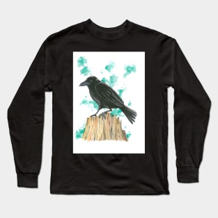 The perching crow Long Sleeve T-Shirt